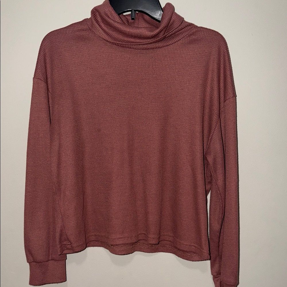 Cozy Mauve Turtleneck Sweater